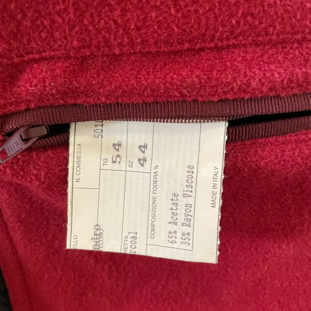 mario valene Made in Italy Thick Soft Double Faced Cashmere Blend Car Coat SZ 44